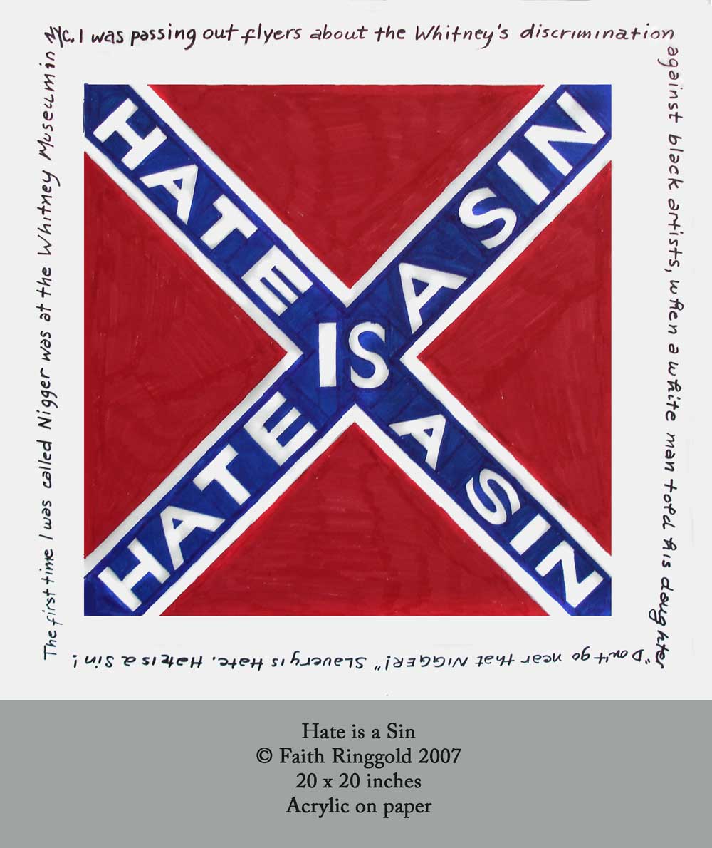 Faith Ringgold Hate Is A Sin Fem Fable